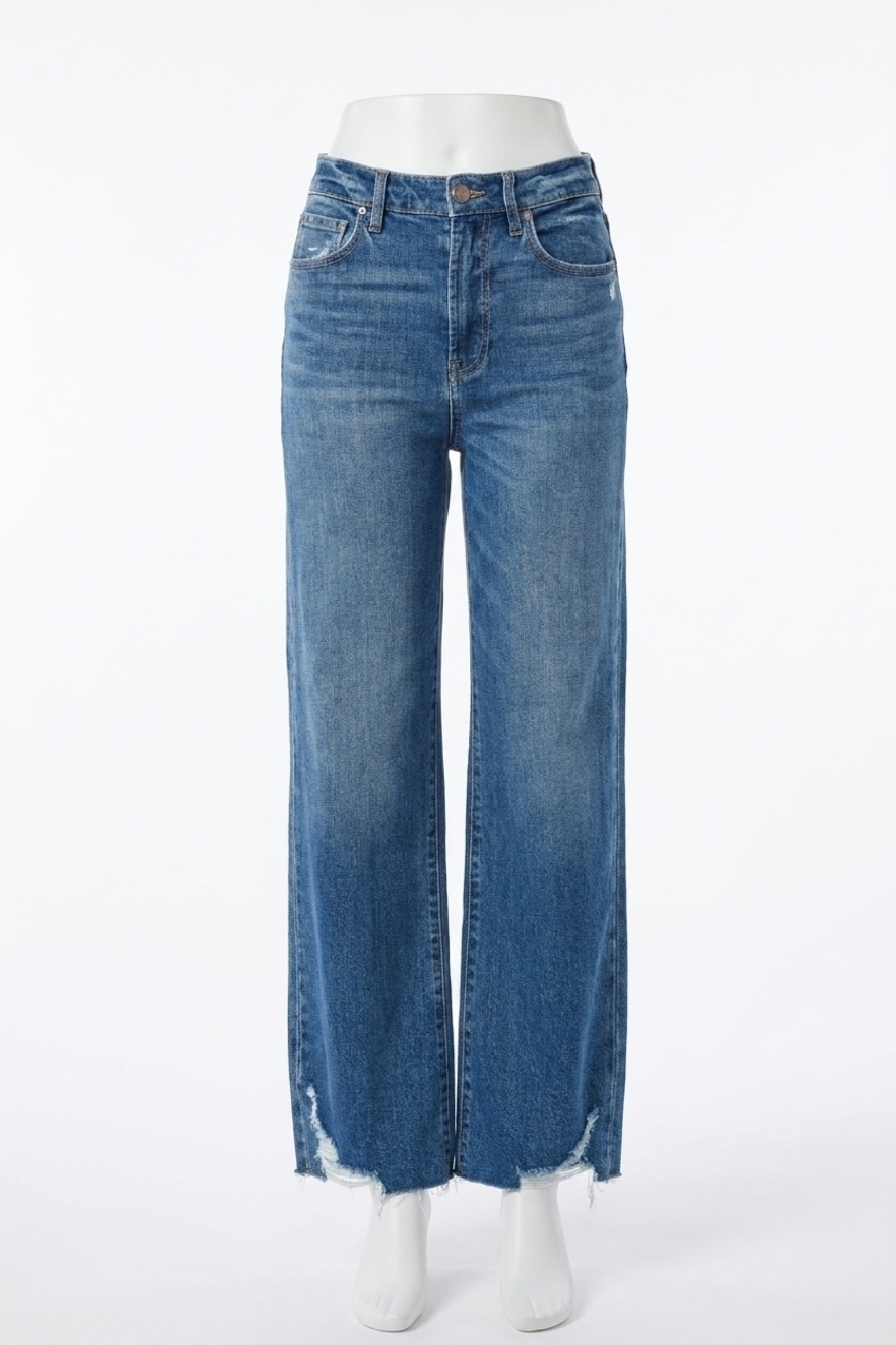 NEW DEAR JOHN DENIM fiona high rise wide leg jeans in portvell wash